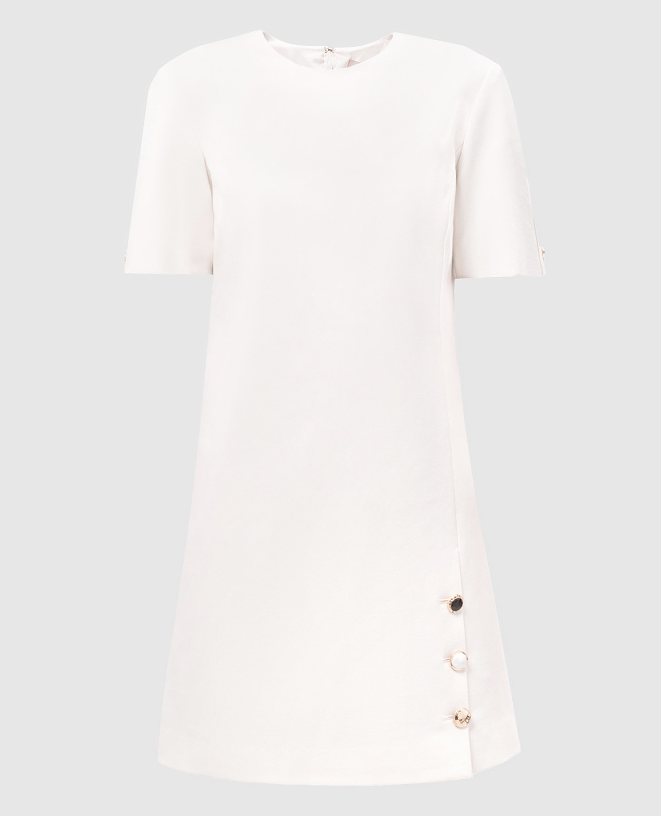 

White mini dress with logo Twinset