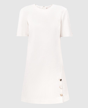 Twinset White mini dress with logo 251TP2133