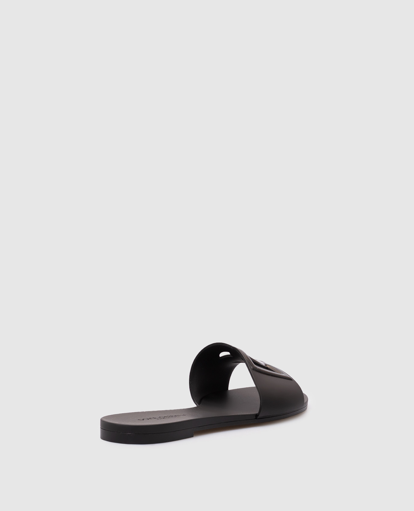 

Black rubber flip-flops with logo Dolce&Gabbana