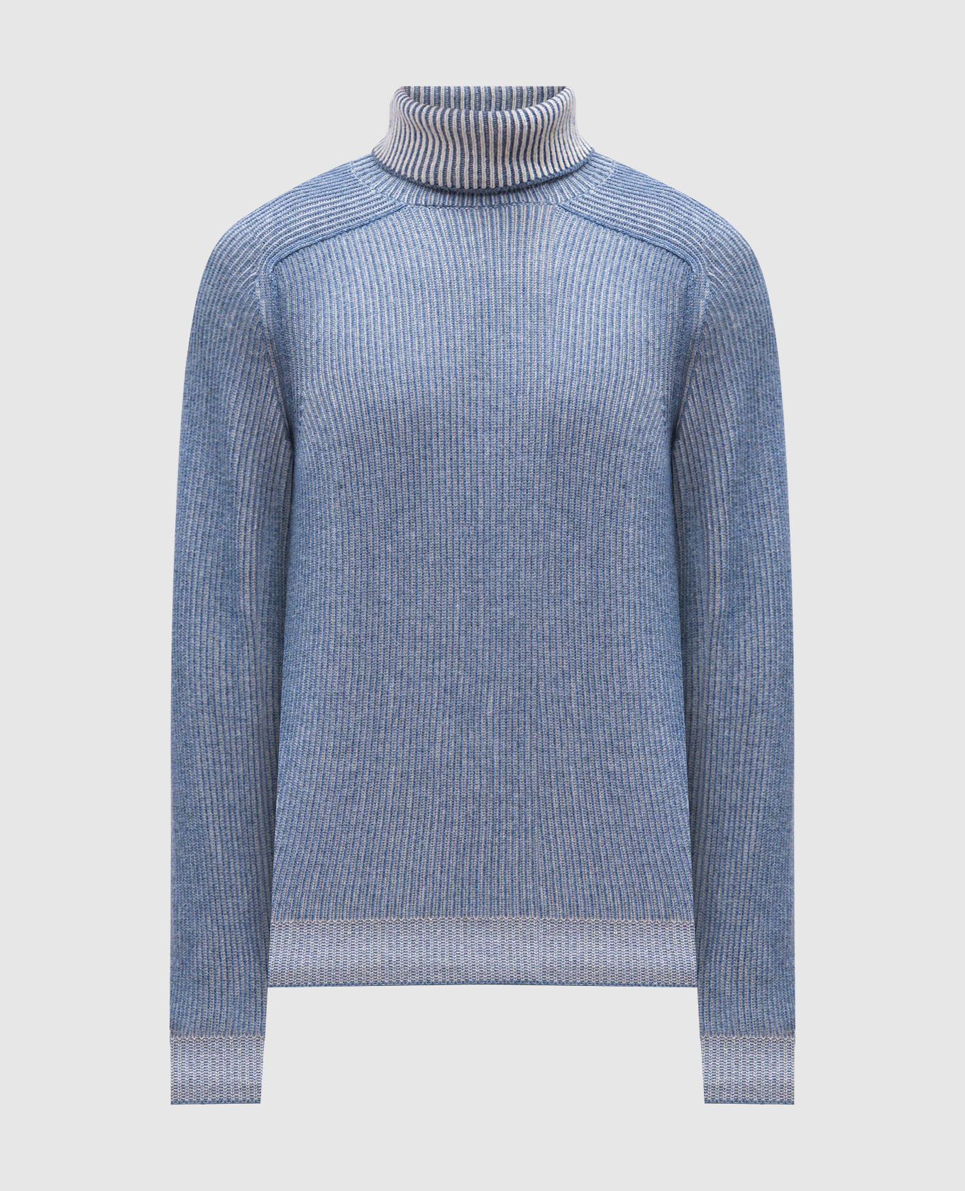 Blue dinghy roll reversible cashmere sweater sease