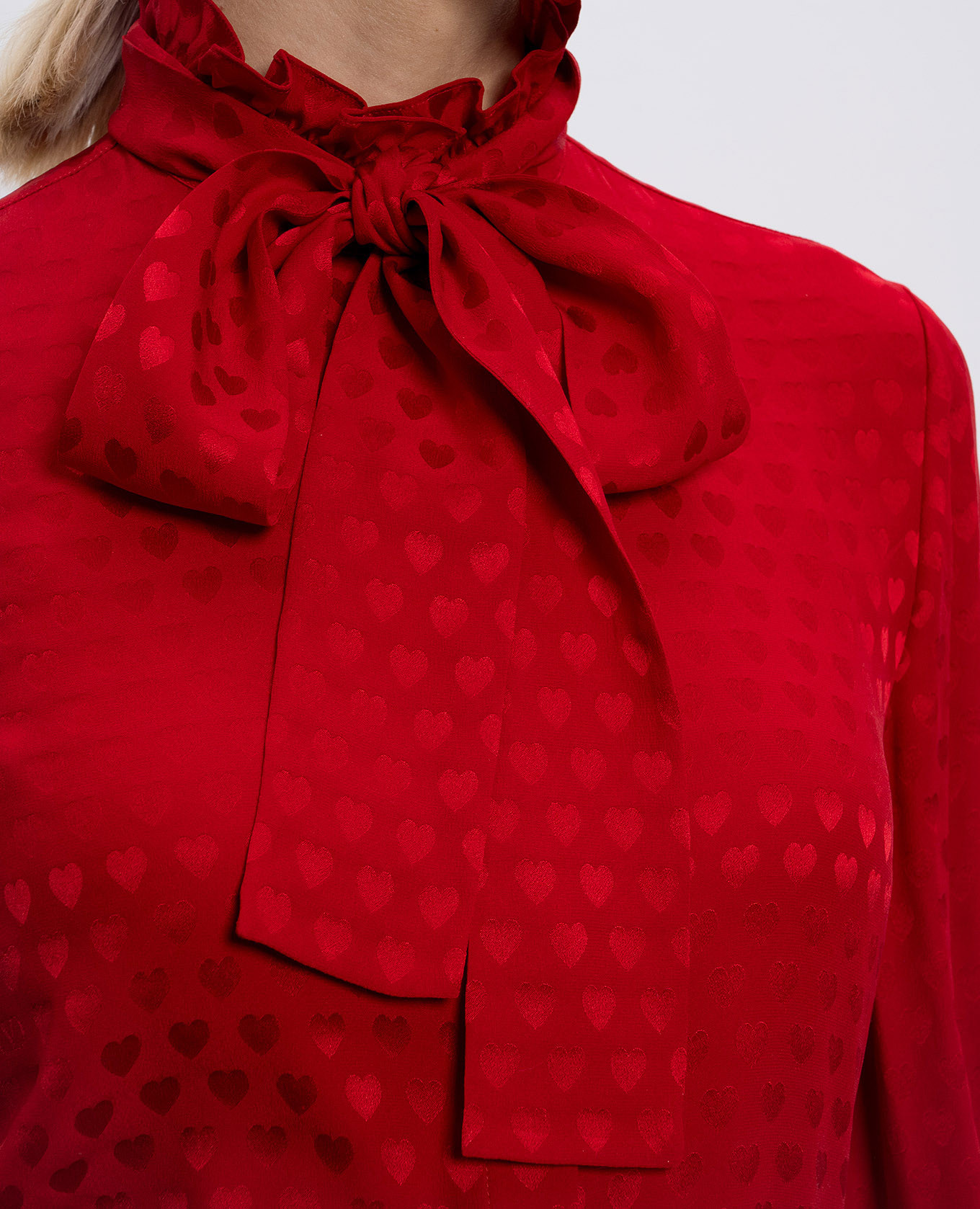 

Red patterned silk blouse Valentino