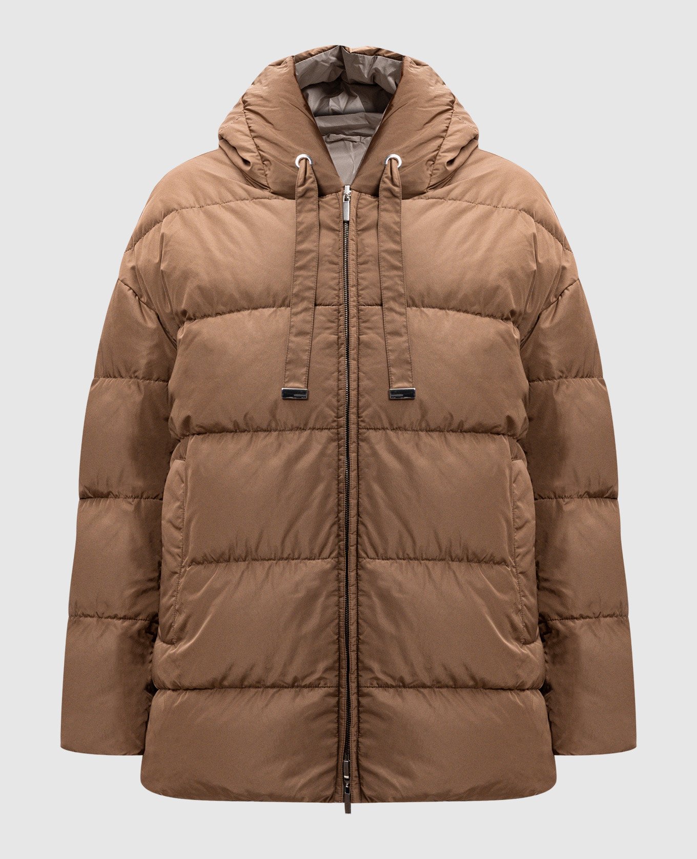 

Beige two-sided TAFFY down jacket with logo Max Mara