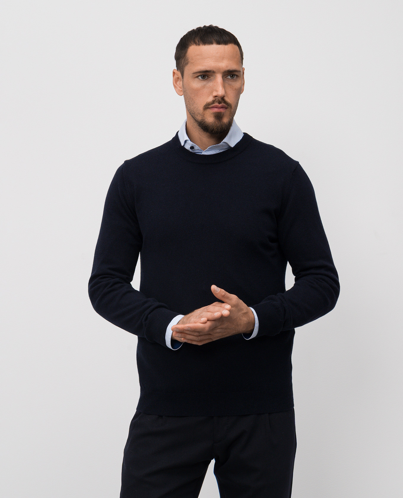 

ORVIETO blue cashmere and silk jumper MooRER