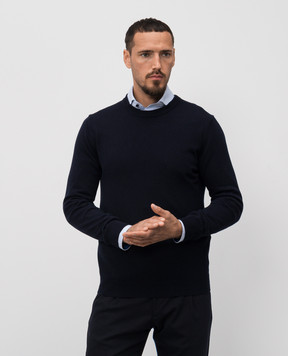 MooRER ORVIETO blue cashmere and silk jumper ORVIETOWS5