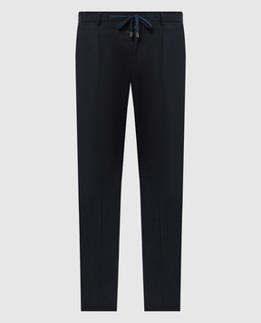 MooRER Blue pants ANTON made of wool and cashmere ANTONFSR