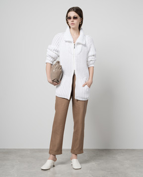 COLOMBO White cardigan with logo MA04410114MS