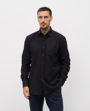Stefano Ricci Blue shirt with a figured hem MC007956BN3028