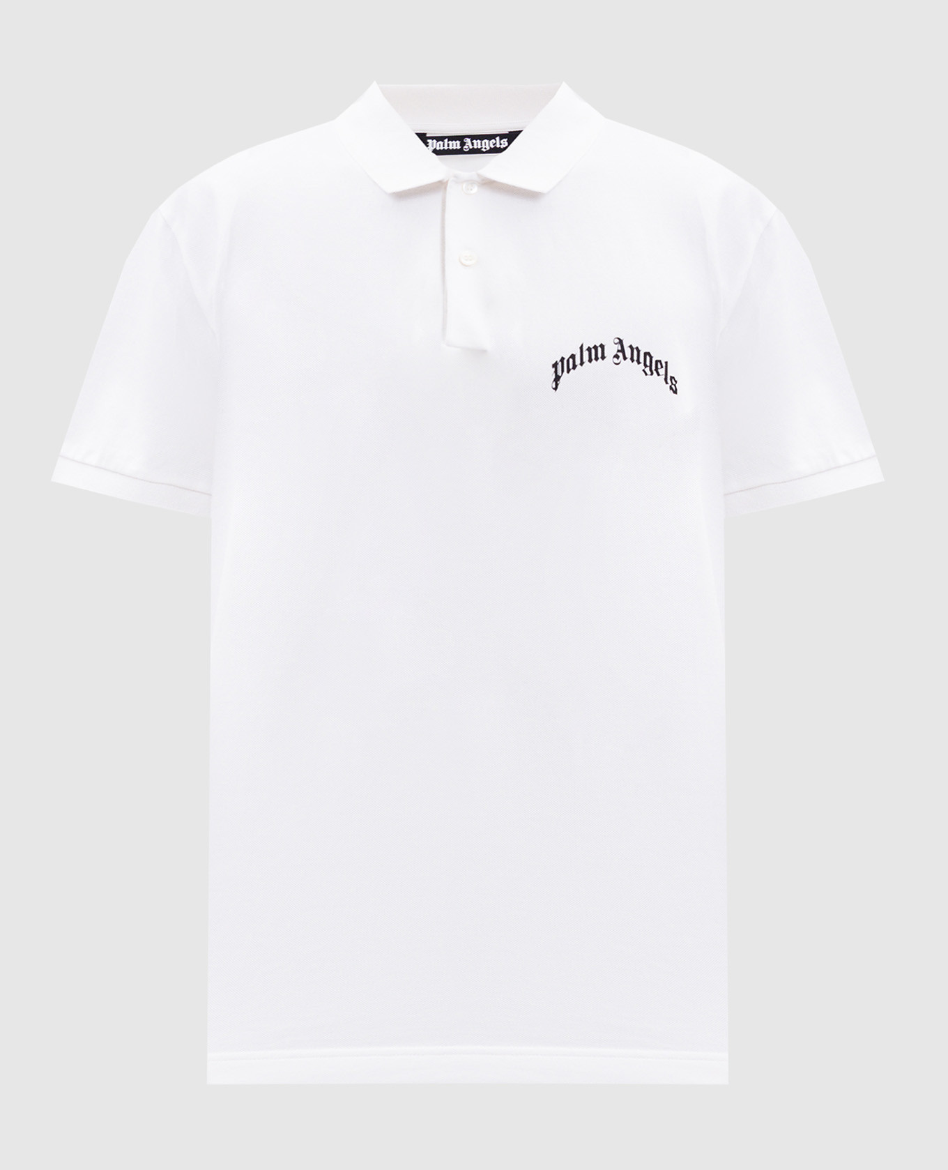 

White polo shirt with logo print Palm Angels