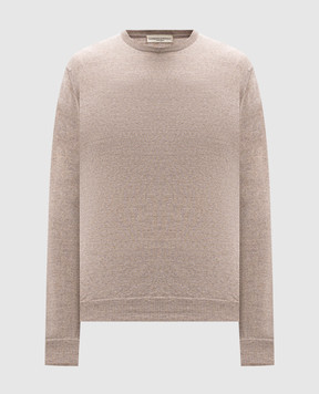 Cashmere&Whiskey Beige melange merino wool jumper 92392