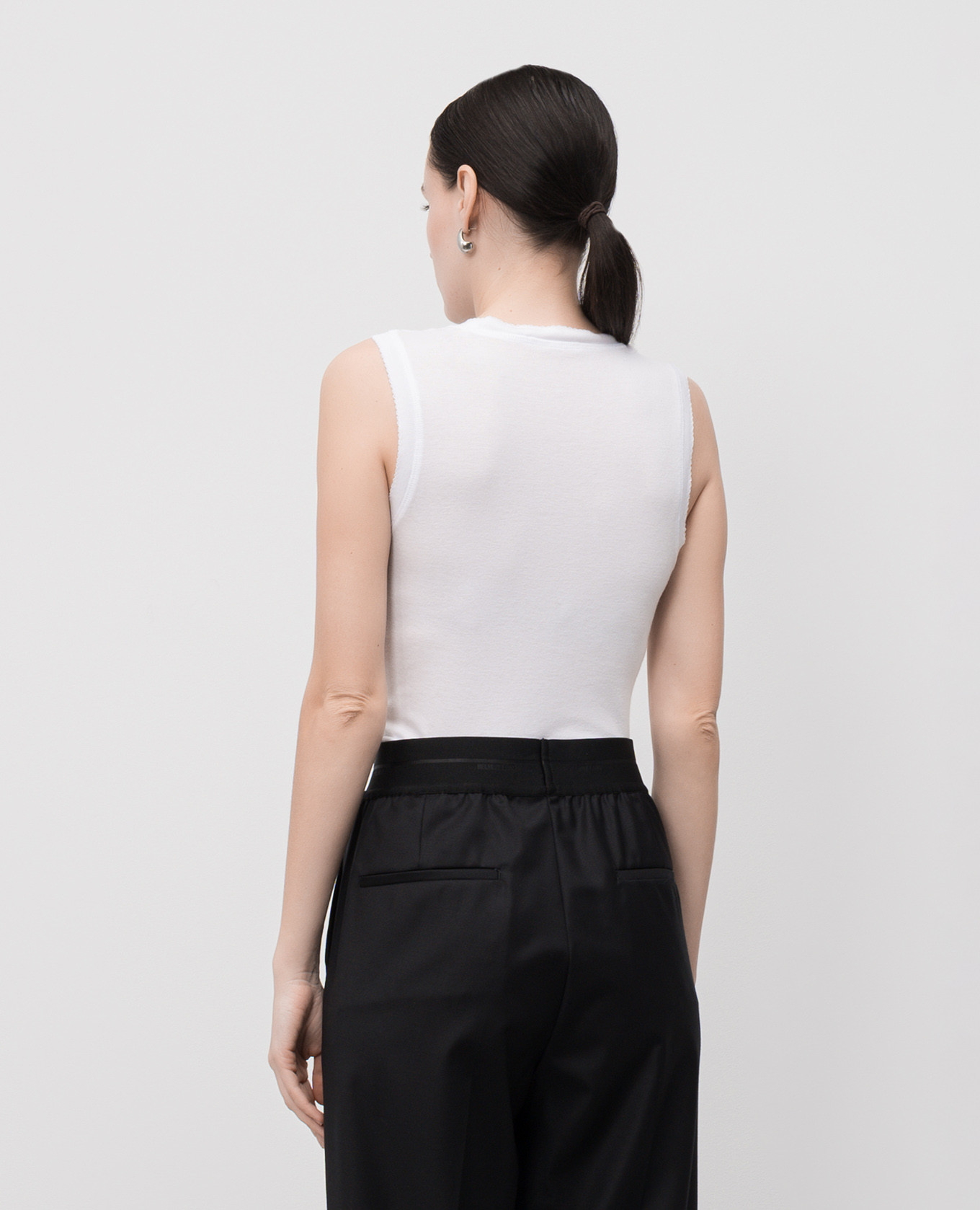 

White top with logo Helmut Lang