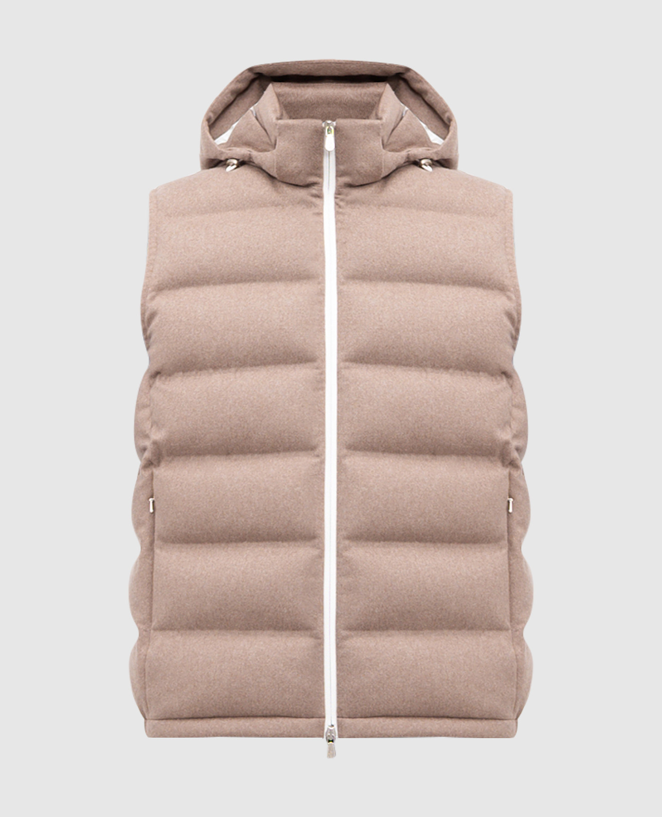 

Beige wool down vest Brunello Cucinelli