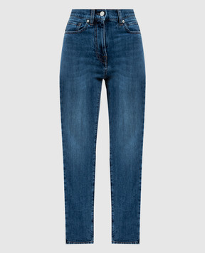 Peserico Blue distressed jeans with logo A04525L24Q04280