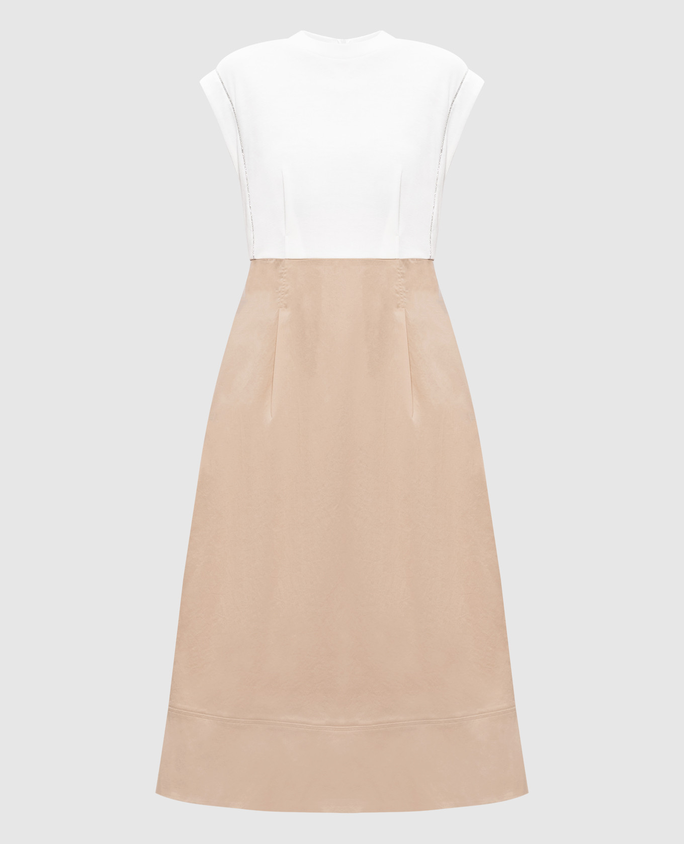 

Beige dress with monil chain Peserico
