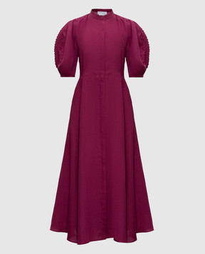 Gabriela Hearst Arabella purple linen dress 2254303LA003