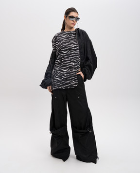 The Attico Black cargo pants 250WCP00255PLL001AA