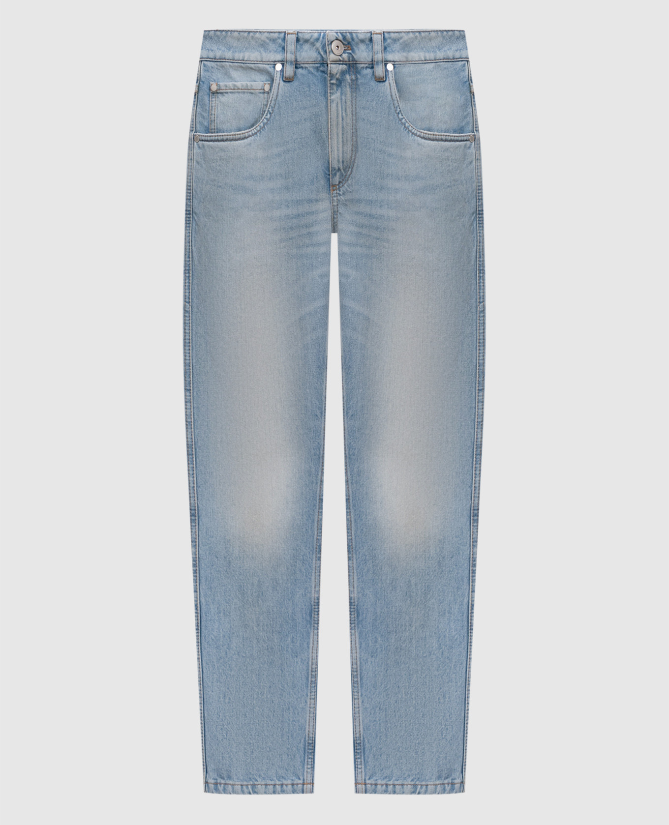 

Blue jeans with a vintage effect Brunello Cucinelli, Light blue