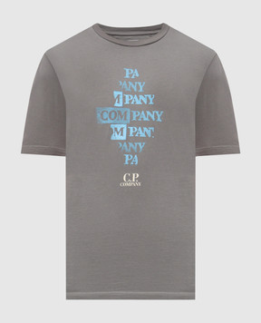 C.P. Company Grey T-shirt with logo print MTS308A005431G