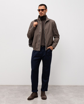 Brunello Cucinelli Brown wool and cashmere turtleneck M2400103