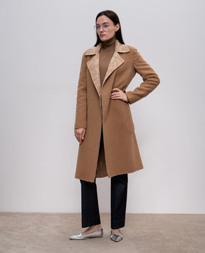 Max Mara Brown double-sided ABITO coat made of scented wool ABITO