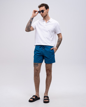 Vilebrequin Blue swim shorts with logo patch MOOC4A00