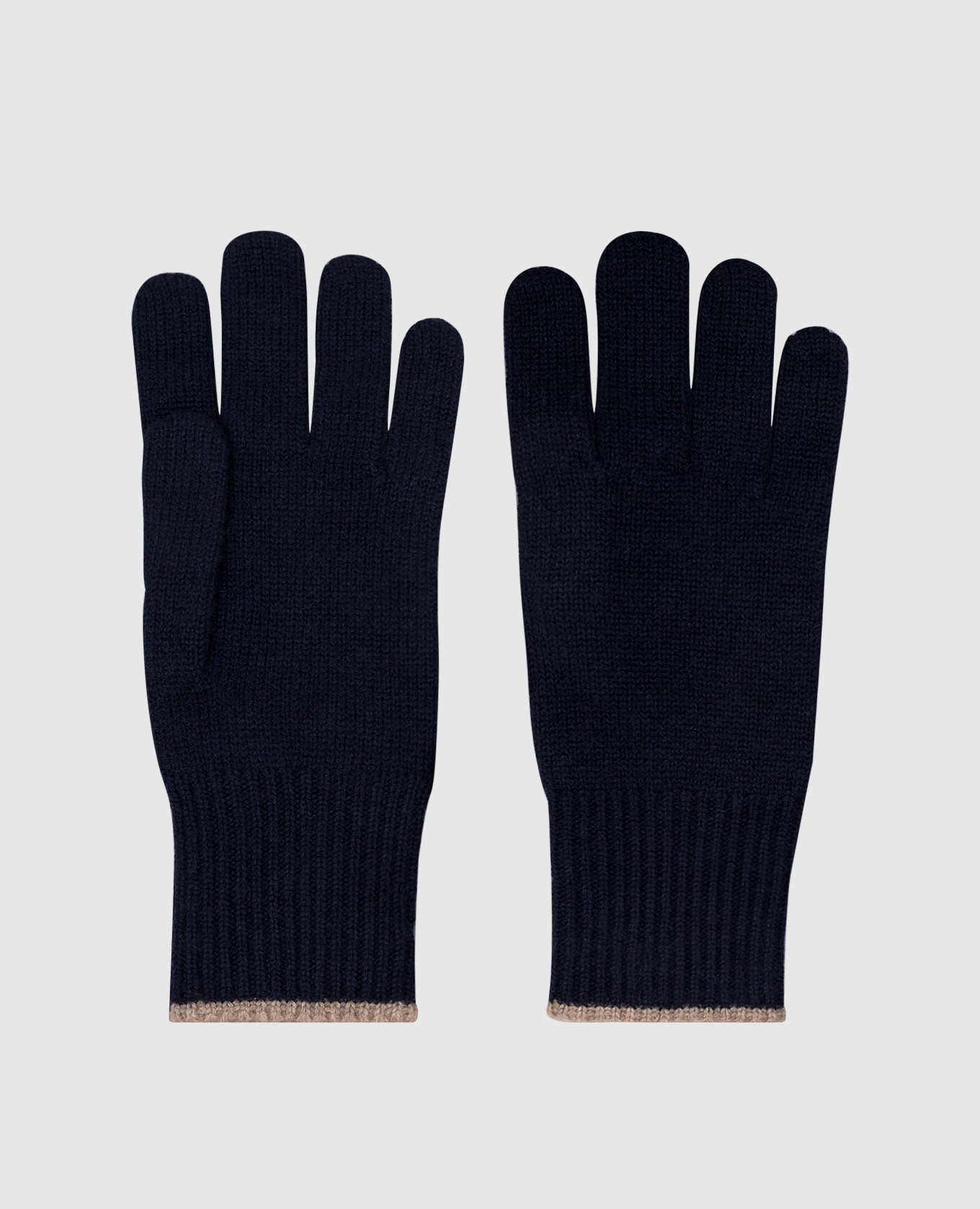 Blue cashmere gloves
