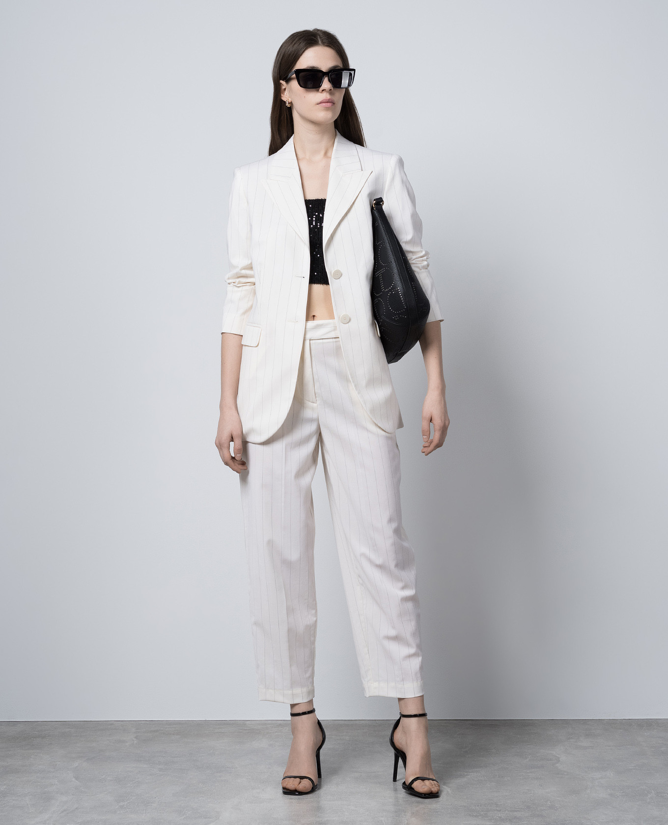 

Beige striped wool jacket Ballantyne, White
