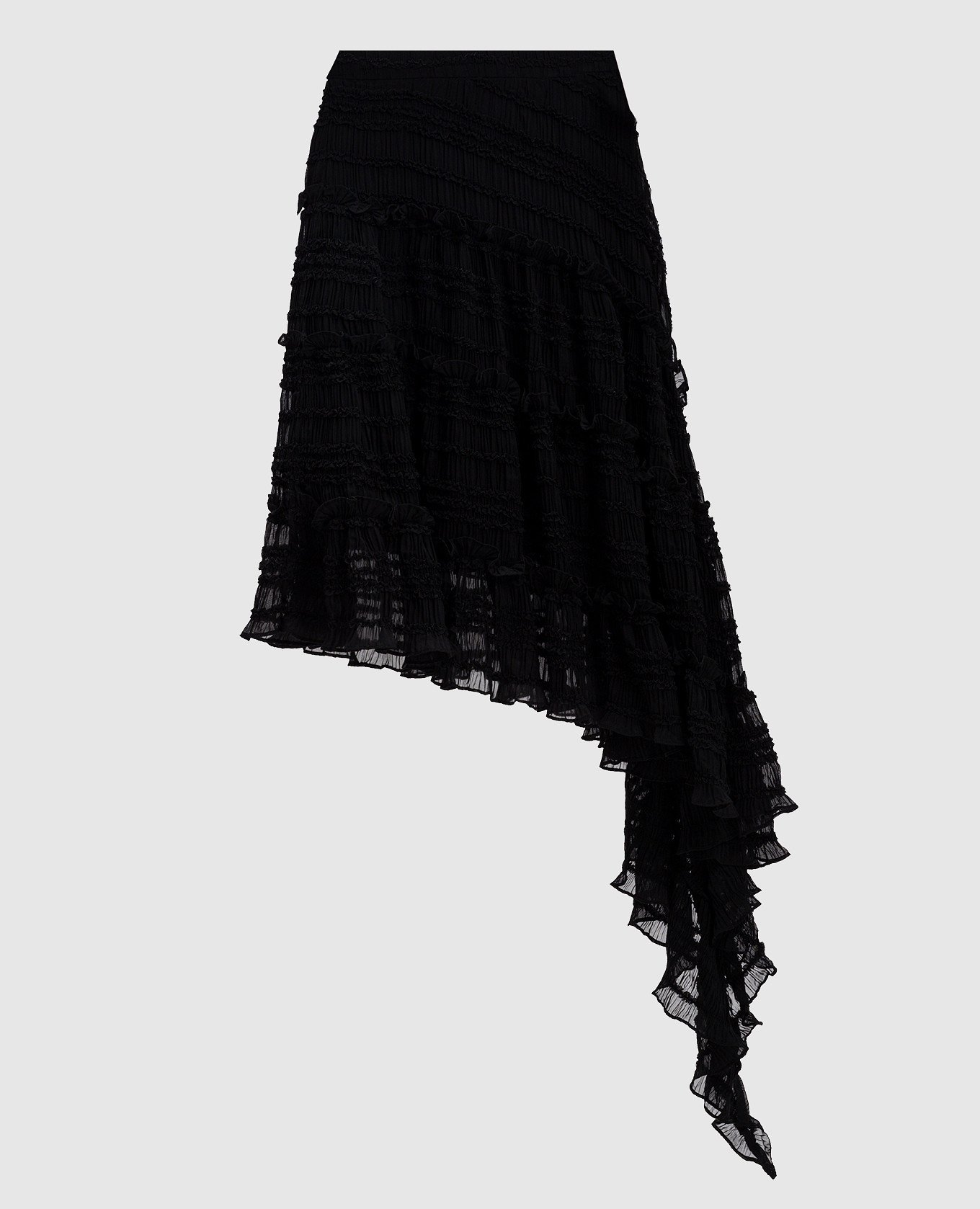 

Black skirt of asymmetrical cut Rokh
