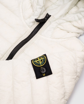 Stone Island Children's blue quilted down jacket with logo patch K1S164100011S002468