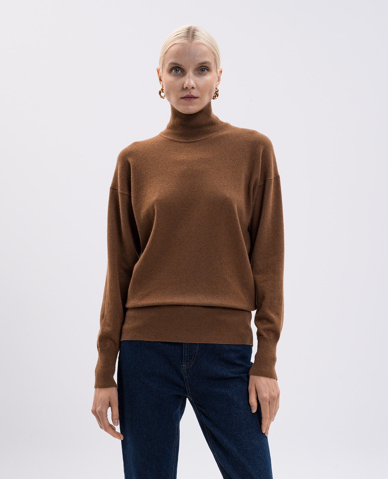 

Brown cashmere sweater with monogram logo Tom Ford