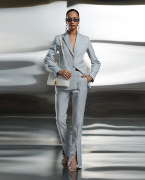 Off-White Gray pants with logo OWCA136S24FAB001