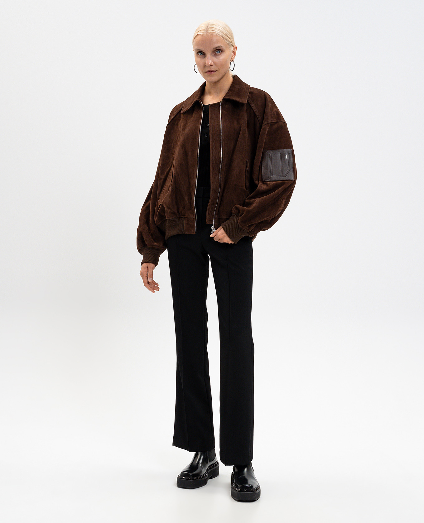 

Black wool flared pants Juun.j