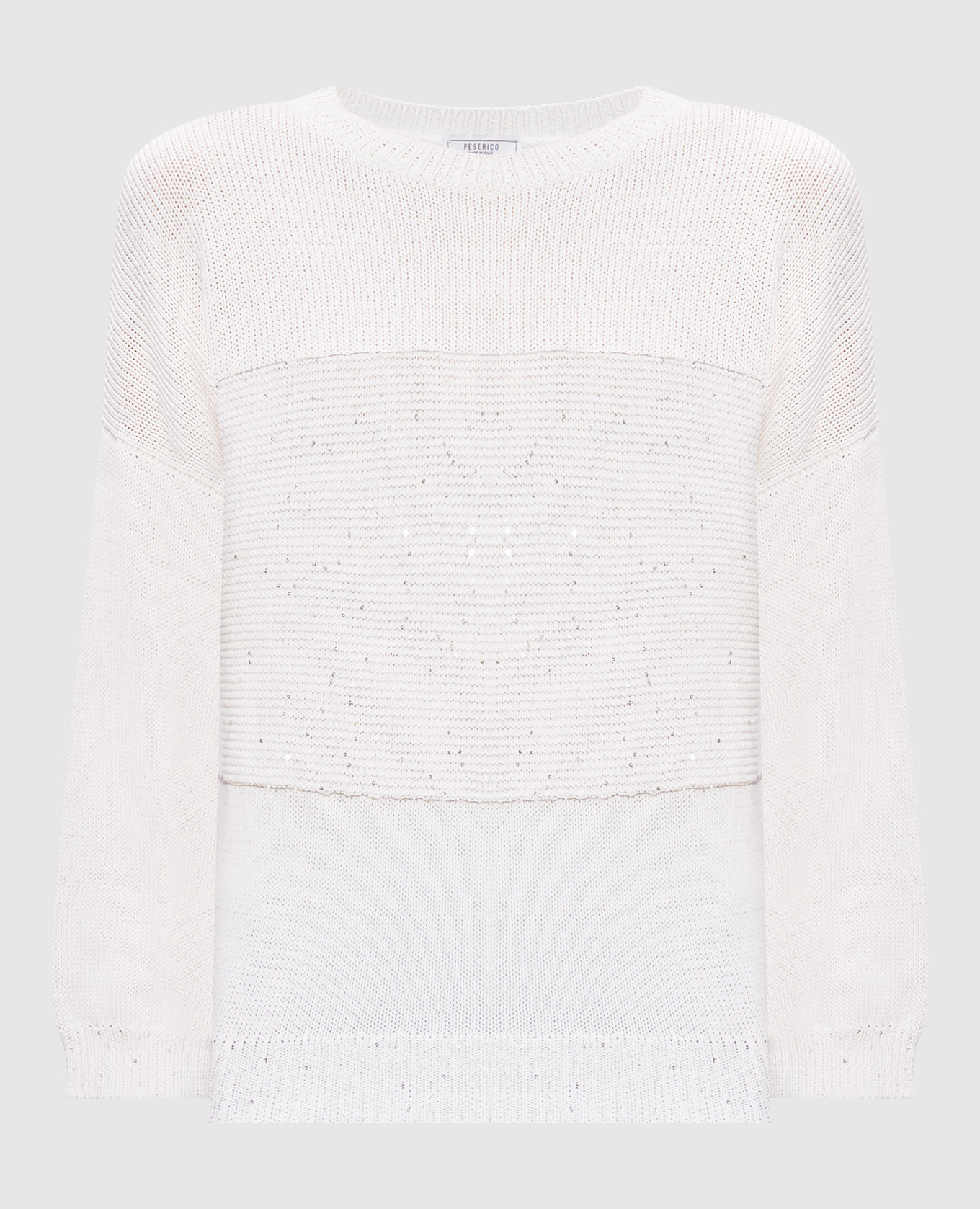 

White wool sweater with sequins Peserico