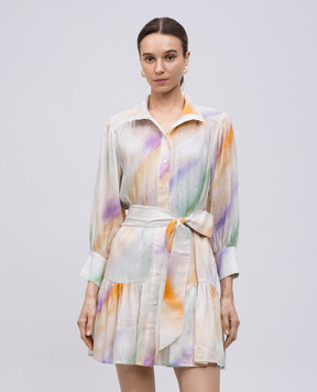 Christy Lynn Emi linen and silk mini dress CLD36F15