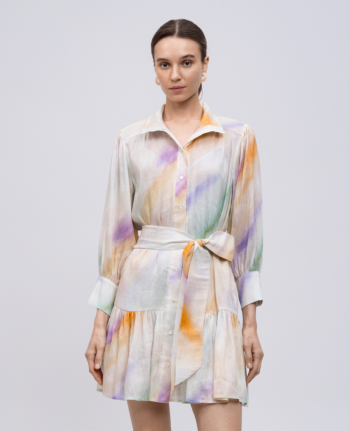 

Emi linen and silk mini dress Christy Lynn, White