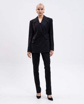 Materiel Black double-breasted jacket with wool PF25N2279BZBK