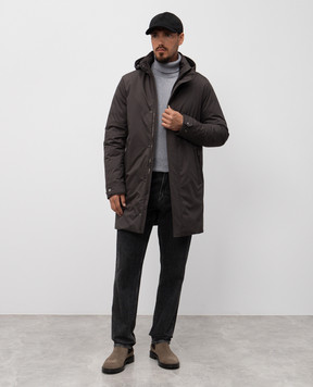 MooRER Gray down jacket VERMONT VERMONTADS