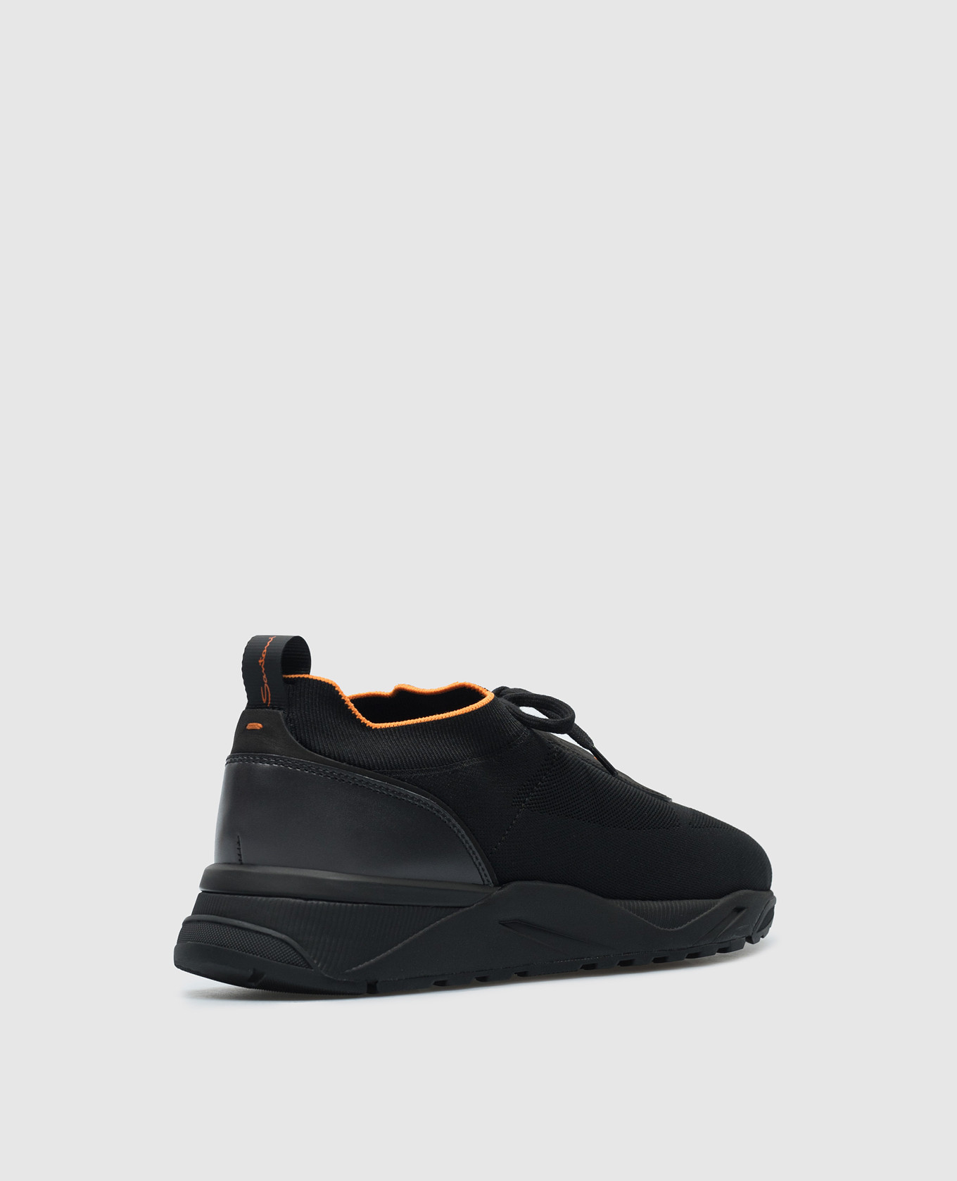 

Black sneakers with logo print Santoni