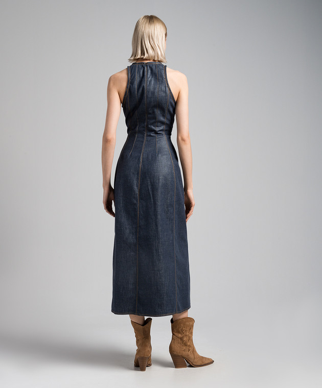 white christmas dresses Brunello Cucinelli Denim Mini Dress – Bluefly main image 1