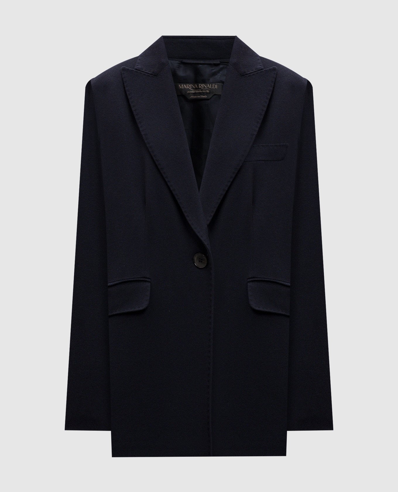 Blue cashmere jacket marina rinaldi