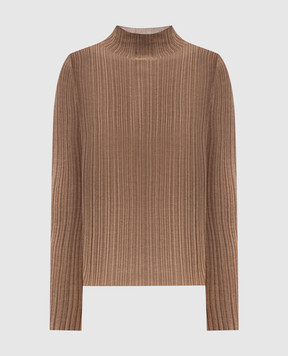 Agnona Brown cashmere, wool and silk turtleneck K2020387V180N