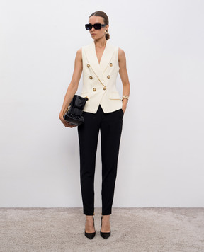 Balmain Black wool pants FF1PM045ME54