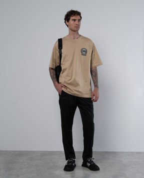Dolce&Gabbana Beige t-shirt with logo patch G8PN9ZG7NYE