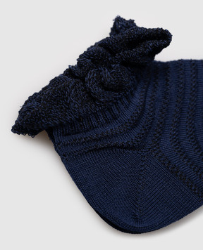 RiminiVeste Children's blue Ciocca socks in a woven pattern 4556