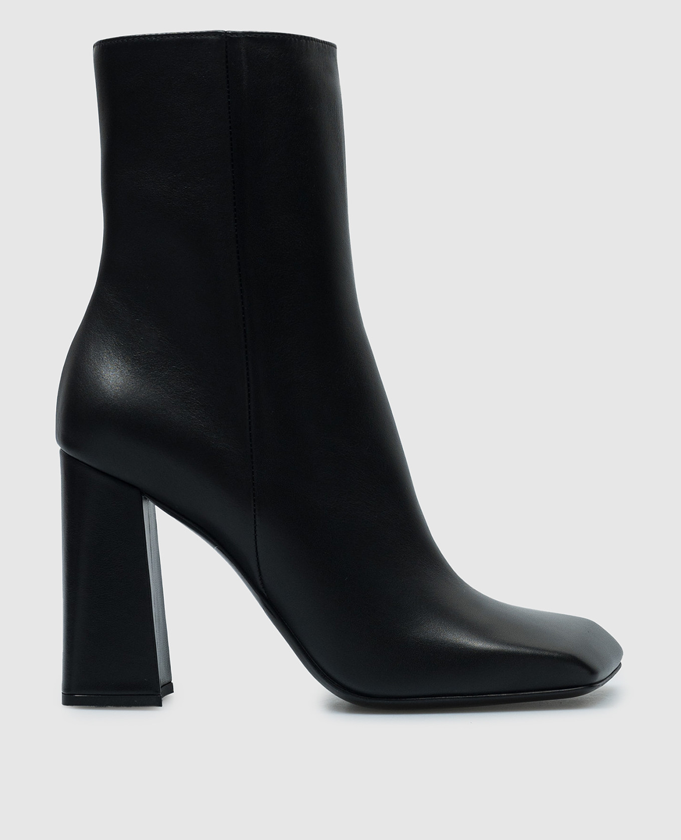 Black leather ankle boots babe pay pls