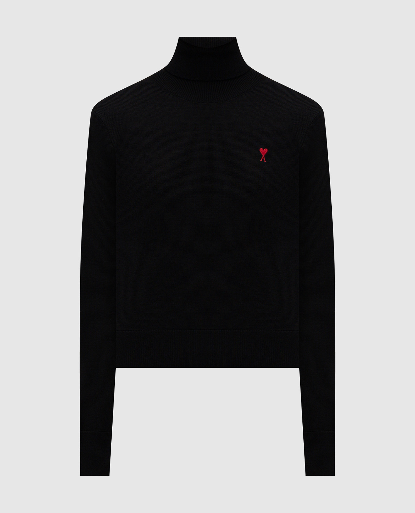 Black merino wool turtleneck Ami Paris