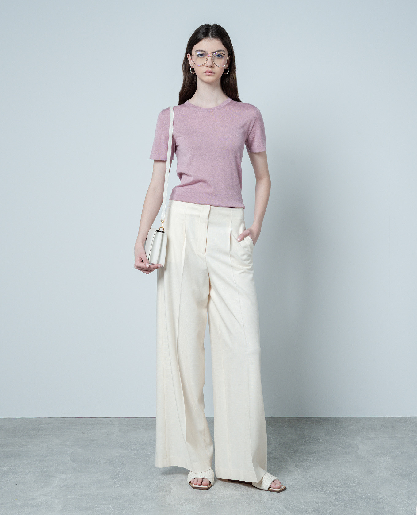 

Pink T-shirt made of wool, silk and cashmere Babe Pay Pls