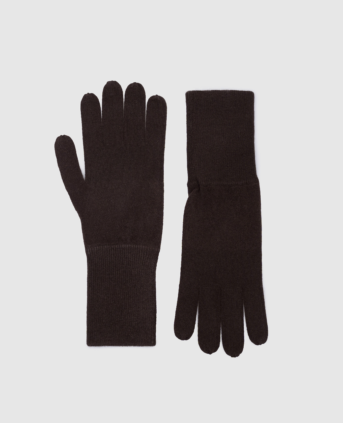 

Brown cashmere gloves Allude, Коричневый