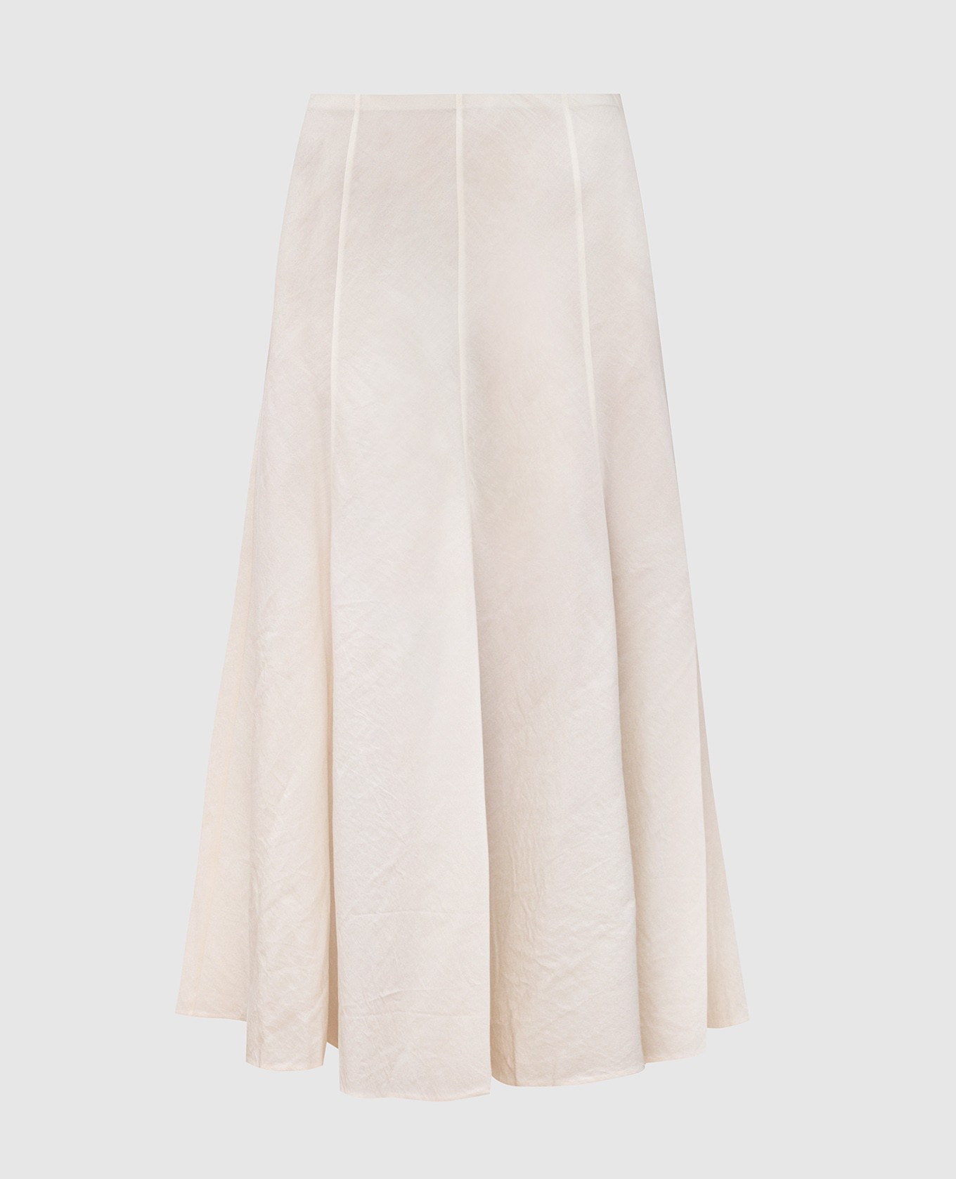 

Lenno white midi skirt with silk Khaite