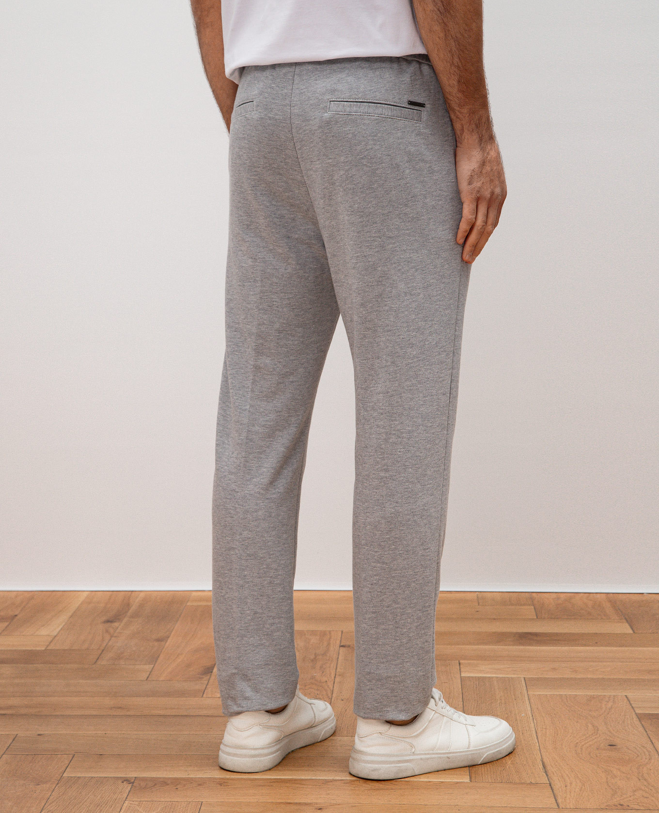 

Grey melange sweatpants with logo Peserico