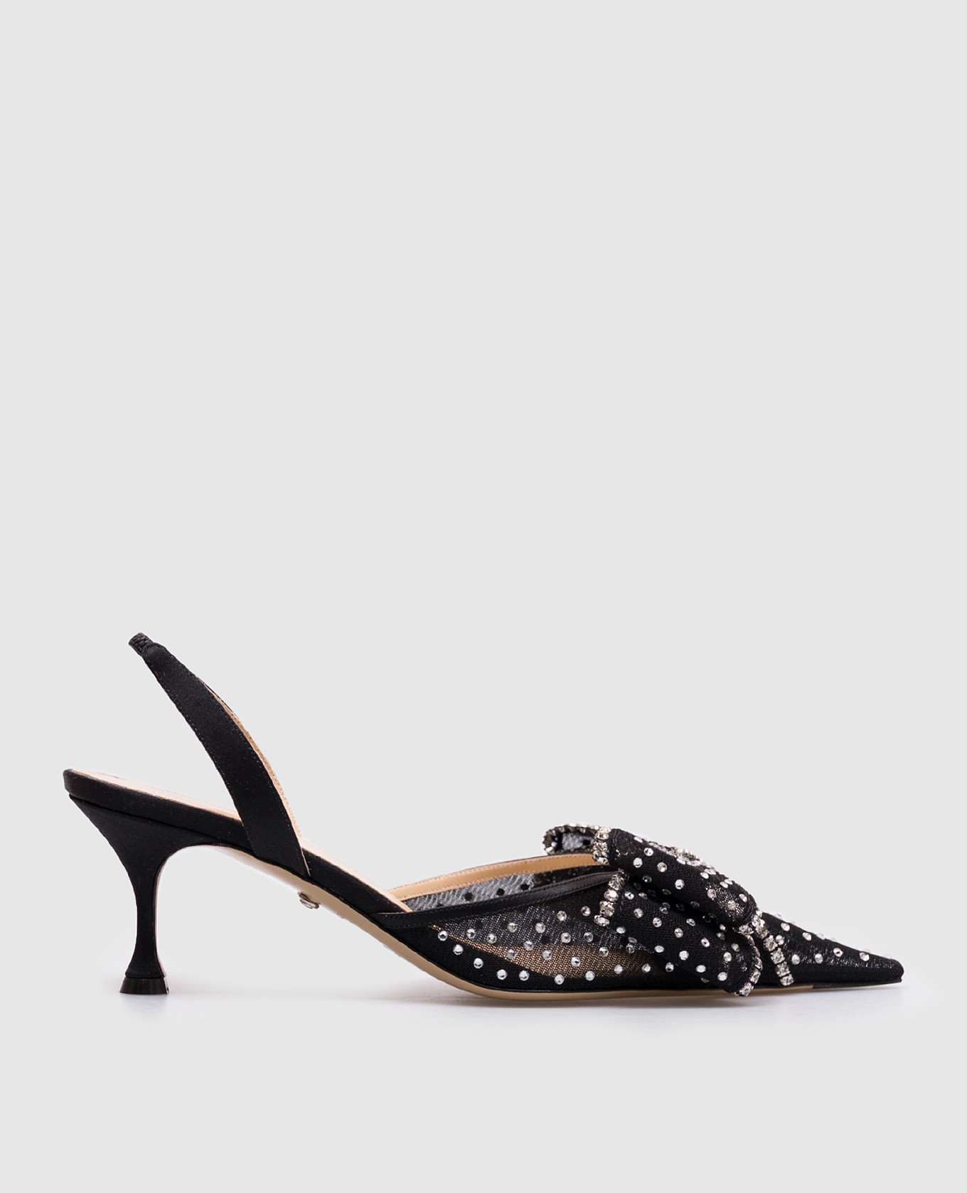 

Black slingbacks with crystals Mach&Mach
